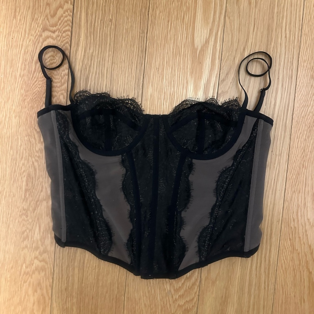 Black Lace Corset Top